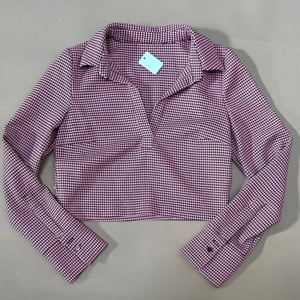 Stylish Checkered Women's Top
